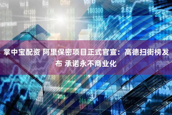 掌中宝配资 阿里保密项目正式官宣：高德扫街榜发布 承诺永不商业化