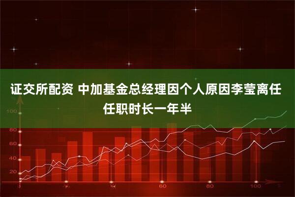 证交所配资 中加基金总经理因个人原因李莹离任 任职时长一年半